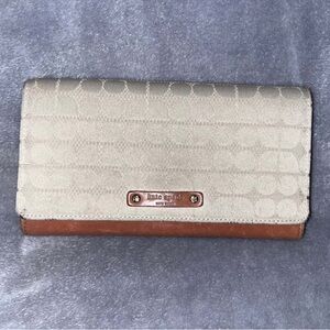 Kate Spade Beige and Brown Wallet